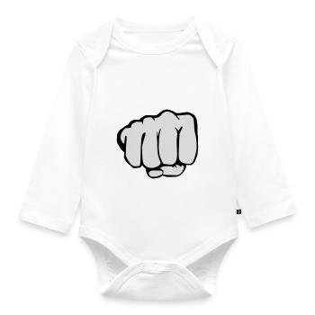 Faust - Baby Bio-Langarm-Body - Weiß - Vorne