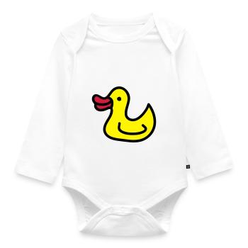 Entchen - Ente 3 - Baby Bio-Langarm-Body - Weiß - Vorne