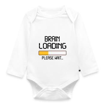 brain loading - Body Bébé bio manches longues - blanc - Devant
