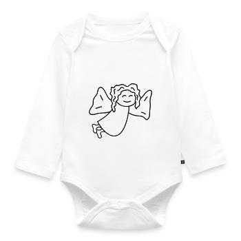 Engel - Baby Bio-Langarm-Body - Weiß - Vorne