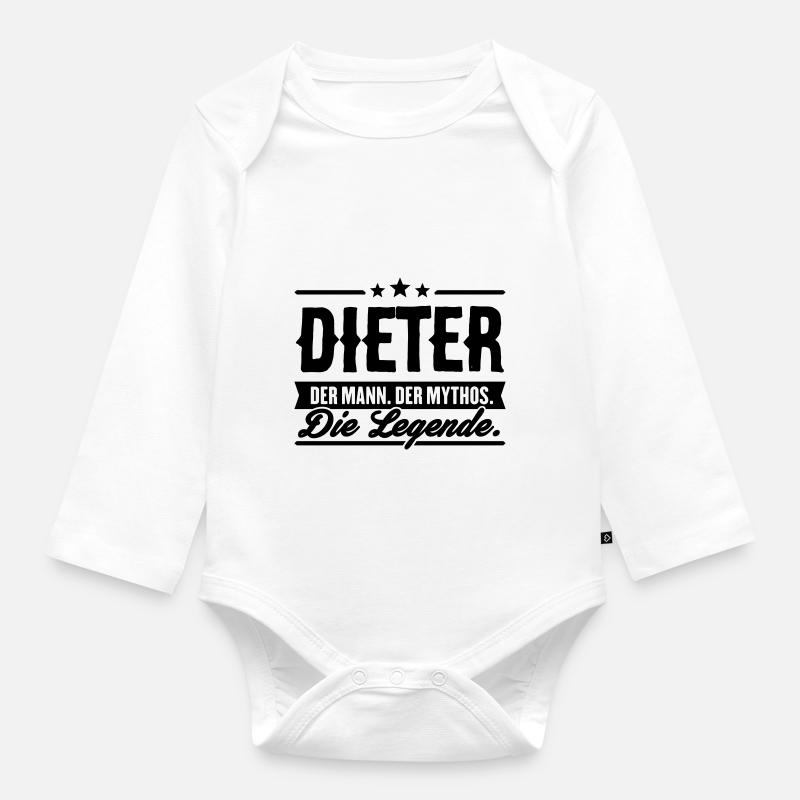 Man Myth Légende Dieter - Body Bébé bio manches longues - blanc