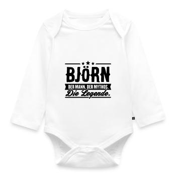 Man Myth Legend Björn - Body Bébé bio manches longues - blanc - Devant