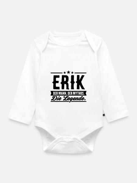 Man Myth Légende Erik - Body Bébé bio manches longues - blanc