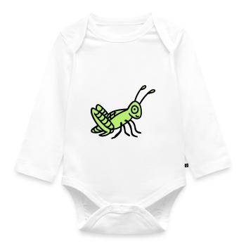 Grasshopper - Organic Longsleeve Baby Bodysuit - white - Front