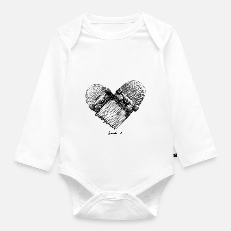 break it - Baby Bio-Langarm-Body - Weiß