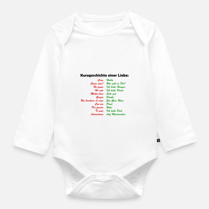 Kurzgeschichte einer Liebe - Baby Bio-Langarm-Body - Weiß