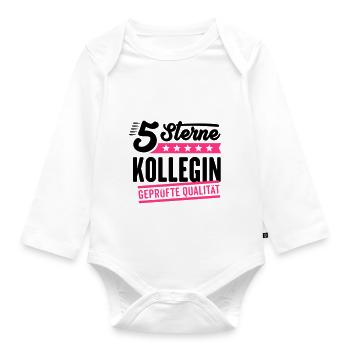 5Sterne Kollegin - Baby Bio-Langarm-Body - Weiß - Vorne