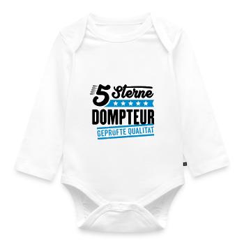 5Sterne Dompteur - Baby Bio-Langarm-Body - Weiß - Vorne