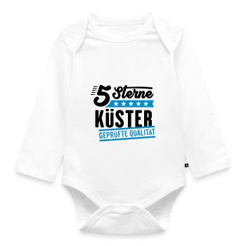 5Sterne Küster - Baby Bio-Langarm-Body - Weiß - Vorne