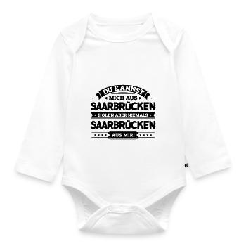 Mein Saarbrücken - Baby Bio-Langarm-Body - Weiß - Vorne