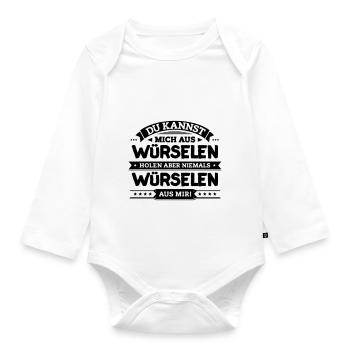 Mein Würselen - Baby Bio-Langarm-Body - Weiß - Vorne