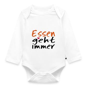 Essen geht immer! - Baby Bio-Langarm-Body - Weiß - Vorne