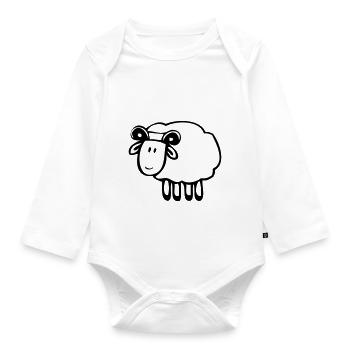 mouton - Body Bébé bio manches longues - blanc - Devant