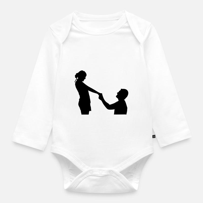 Antrag - Baby Bio-Langarm-Body - Weiß