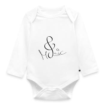 music - Baby Bio-Langarm-Body - Weiß - Vorne