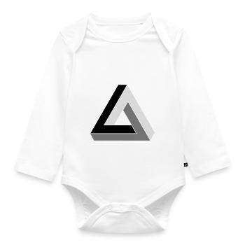 Le triangle impossible - Body Bébé bio manches longues - blanc - Devant