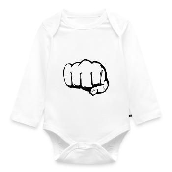 Faust (1c) - Baby Bio-Langarm-Body - Weiß - Vorne