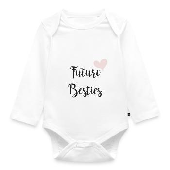 futurs besties - Body Bébé bio manches longues - blanc - Devant