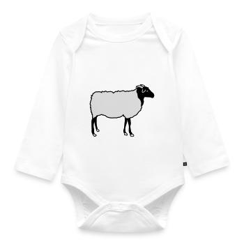 Sheep Sheep Heidschnucke Lamb Shepherd Lambs - Organic Longsleeve Baby Bodysuit - white - Front