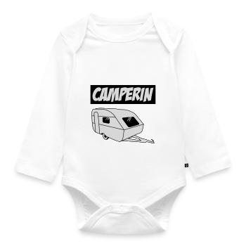 Camperin - Die besten Frauen der Welt! - Baby Bio-Langarm-Body - Weiß - Vorne