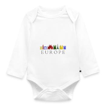 skyline europe - Body ecologico per neonato a manica lunga - bianco - Fronte