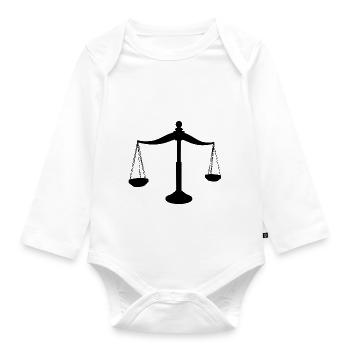 rechtsanwalt anwalt lawyer judge richter law justi - Baby Bio-Langarm-Body - Weiß - Vorne