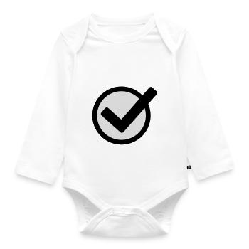 haken_f2 - Organic Longsleeve Baby Bodysuit - white - Front