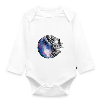 Galaxy 1000 000 000 - Body Bébé bio manches longues - blanc - Devant
