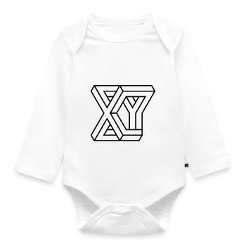 Impossible Figures 76A - Organic Longsleeve Baby Bodysuit - white - Front