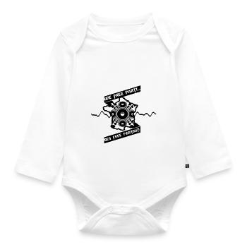 Kostenlose überall! - Baby Bio-Langarm-Body - Weiß - Vorne