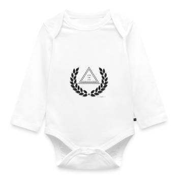 Veni Vidi Vici - Organic Longsleeve Baby Bodysuit - white - Front