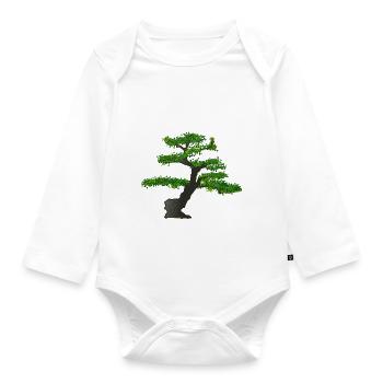 bonsai - Organic Longsleeve Baby Bodysuit - white - Front