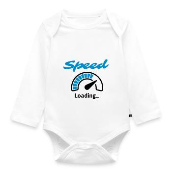 Speed Loading... - Baby Bio-Langarm-Body - Weiß - Vorne