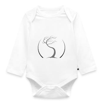 tao zen tree - Organic Longsleeve Baby Bodysuit - white - Front