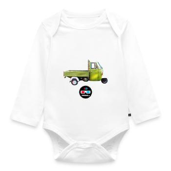 Vintage - Ape 3D - Organic Longsleeve Baby Bodysuit - white - Front