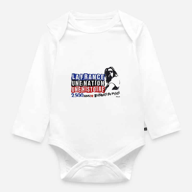Vercingétorix - Body Bébé bio manches longues - blanc
