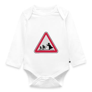 Achtung Pfarrer - Baby Bio-Langarm-Body - Weiß - Vorne