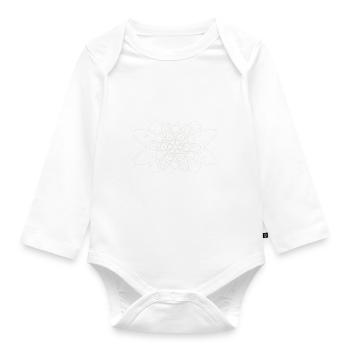 giométrie tribale - Body Bébé bio manches longues - blanc - Devant