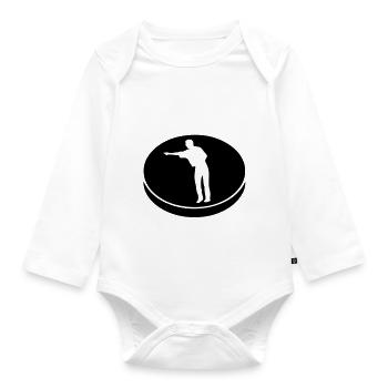 palet planche jeu logo joueur1 - Body Bébé bio manches longues - blanc - Devant