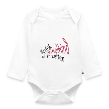 Enkel, Enkelkind - Baby Bio-Langarm-Body - Weiß - Vorne