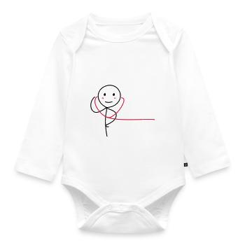 Together Forever (Motiv 2 von 2) (Boy) - Baby Bio-Langarm-Body - Weiß - Vorne