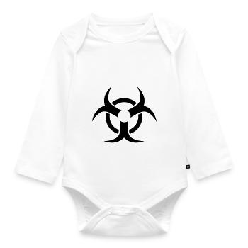 radio active - Organic Longsleeve Baby Bodysuit - white - Front