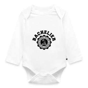 Bachelor - Baby Bio-Langarm-Body - Weiß - Vorne