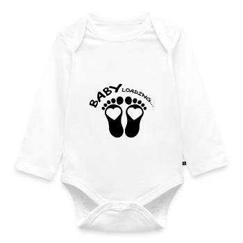 Baby Loading Design - Body Bébé bio manches longues - blanc - Devant