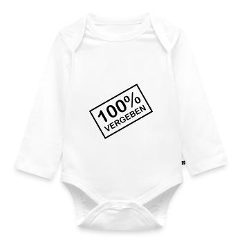 100% Awarded - Organic Longsleeve Baby Bodysuit - white - Front