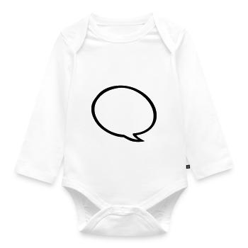 speech bubble - Organic Longsleeve Baby Bodysuit - white - Front