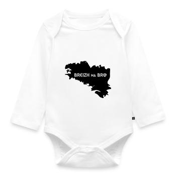 BREIZH MA BRO - Baby Bio-Langarm-Body - Weiß - Vorne