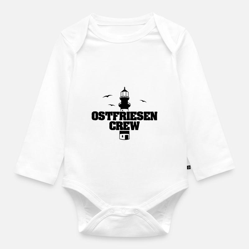 ostfriesen_crew_ly1 - Baby Bio-Langarm-Body - Weiß