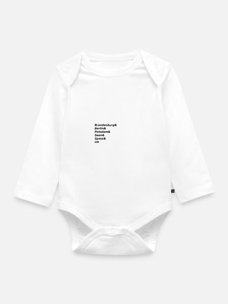 Brandenburg - Baby Bio-Langarm-Body - Weiß