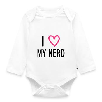 Nerd - Body Bébé bio manches longues - blanc - Devant